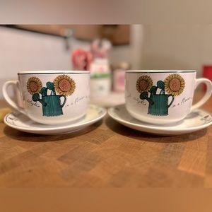 Riviera Van Beers by Signature Jumbo Mugs With Saucers